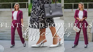 HOW TO STYLE *FLATS OR LOW HEELS* FOR YOUR WORK OUTFITS! Stylish and elegant office looks 2023