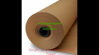 Weight and Thickness of Kraft Paper