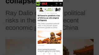 Billionaire Predicts Rise Of China As US Empire Collapses