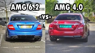 AMG 6.2 V8  -vs-  AMG 4.0 V8 (Sound Comparison)