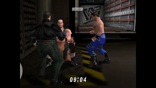 WWF NO MERCY MIKE AUSTIN VS THE ROCK backstage Too and with  Interferences