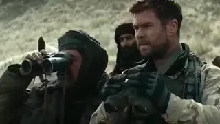 12 strong chris Hemsworth movie dropping bombs on Taliban scene