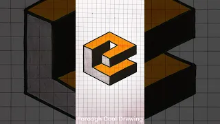 Mastering 3D Illusions: Easy Drawing and Painting on Graph Paper🖍️ #shorts #shortvideo #drawing #3d