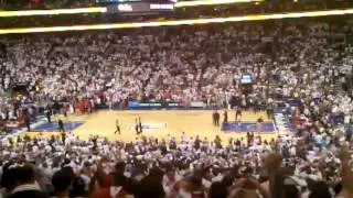 Andre Iguodala three pointer at the end of Game 4 between 76ers & Celtics.