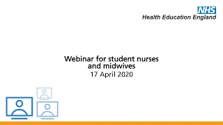 Webinar for student nurses and midwives