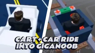 Cart + Car Ride into GigaNoob - ROBLOX (FUNNY) • AISH5905