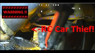 FPV RC Car Thief!!! Someone tried to steal my car and walked off. #buzzer saved the car. #dog chase