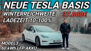 Tesla Model3 60 kWh Reale Winter Reichweite und Ladezeit 10-100% Verbrauch und Ladespeed