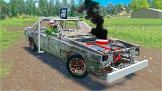 I Built a Demo Derby Car! (Junk Car Restoration) | FS19