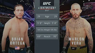 Brian Ortega Vs. Marlon Vera : UFC 4 Gameplay (Legendary Difficulty) (AI Vs AI) (PS5)