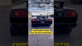 1992 Lamborghini Diablo.  START UP AND ACCELERATION.