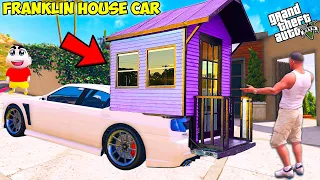 Franklin Built A House On His Car in GTA 5..| GTA 5 AVENGERS