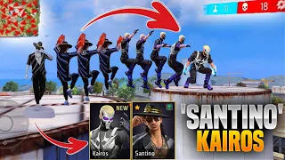 KAIROS + SANTINO DANGEROUS COMBINATION ALL TIME😍 18KILLS PRO LOBBY GAMEPLAY SOLO VS SQUAD🔥FREE FIRE