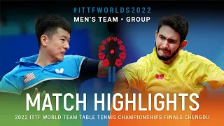 Highlights | Liang Jishan (USA) vs Brian Afanador (PUR) | MT Grps | #ITTFWorlds2022