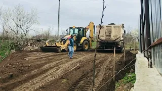 Making a temporary road using brown soil🚜 🇷🇴