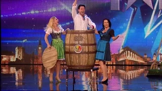 Britain's Got Talent 2015 S09E07 Michael Late Wacky Austrian Lederhosen Wearing Magician