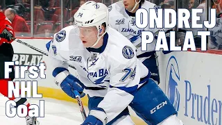 Ondrej Palat #74 (Tampa Bay Lightning) first NHL goal Mar 16, 2013 (Classic NHL)