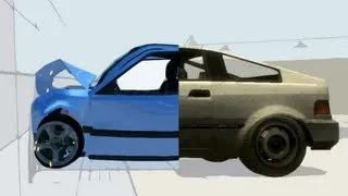 GTA IV vs BeamNG Drive [Car Crash Comparison] - Ultra Slow-Mo #7