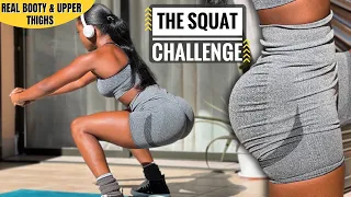 15 Min A day To GROW THICKER THIGHS & CURVY BOOTY In 14 Days~Most Effective SQUAT CHALLENGE