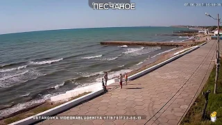 Видео с вебкамер крымских пляжей. 07.06.2017