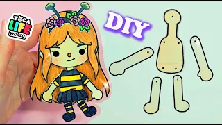 Toca Boca Moving Doll Tutorial Paper diy #papercraft #tocalifeworld #bumblebee