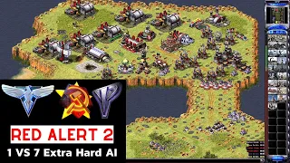 Red Alert 2 Yuri's Revenge - 1 Korea vs 7 Soviets (Extra Hard Ai)