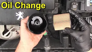 Changing the Engine Oil and Oil Filter - Peugeot 307