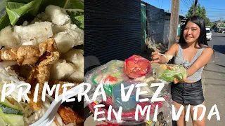 JAPONESA PROBANDO COMIDA CALLEJERA EN NICARAGUA