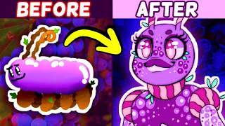 Creating A Grape Themed Caterpillar! // Character Redesign #2