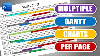 Create Multpile Gantt Charts on One Page in Word | EASY TUTORIAL