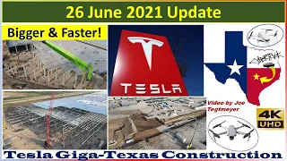 Tesla Gigafactory Texas 26 June 2021 Cyber Truck & Model Y Factory Construction Update (08:00AM)