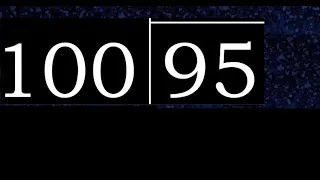 Dividir 95 entre 100 division inexacta con resultado decimal de 2 numeros con procedimiento