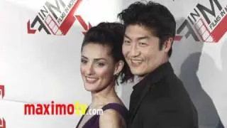 BRIAN TEE and MIRELLY TAYLOR at "BLOOD OUT" Premiere Red Carpet