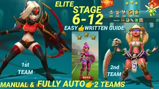 Lords Mobile 6-12 Elite|Manual& Full AUTO👉2 TEAMs/3 stars👍It's Different🦕