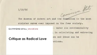 Highlights from Critique as Radical Love