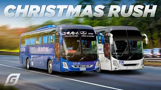 Volvo B7R vs B8R in SLEX | CHRISTMAS RUSH