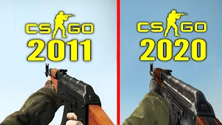 CS:GO 2011 VS 2020 - All Weapons Comparison [1440p 60FPS]