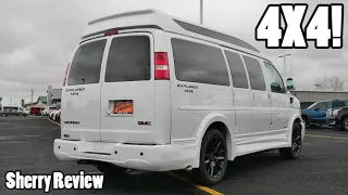 FOUR WHEEL DRIVE! 2020 GMC Savana LUXURY Conversion Van | Sherry Review