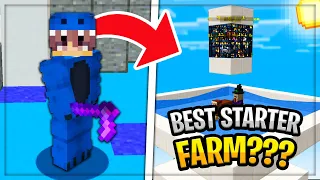 BEST STARTER FARM ON NEW SKYBLOCK SERVER? | Minecraft Skyblock (PvPCloud)