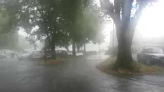 Flash flood in Ely, Cambridgeshire (20th July 2016)