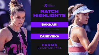 Maria Sakkari vs. Maryna Zanevska | 2022 Parma Quarterfinal | WTA Match Highlights