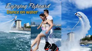 Last fly in the 2023 🥰😎👍 Sister Enjoying Flyboard, She So Happy