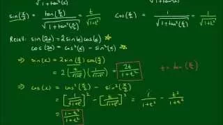 Expressing sin(x) and cos(x) in terms of t = tan(x/2)