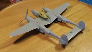 Full build ,Airfix p 38 Lighting 1:72. part 1