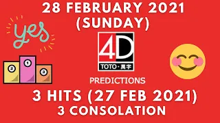 Foddy Nujum Prediction for Sports Toto 4D - 28 February 2021 (Sunday)