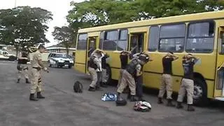 Treinamento ROTAM e Guarda Municipal em abordagens à ônibus coletivo