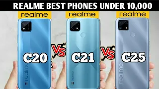 Realme C20 vs Realme C21 vs Realme C25⚡ Realme c20 vs c21 vs c25@ Gyan Therapy