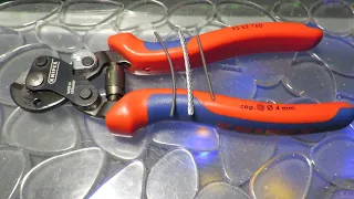 KNIPEX WIRE ROPE CUTTERS [95 62 160] : Ø 1.5 mm Piano Wire Cutting Test!