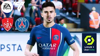 EA Sports FC 24 - Brest Vs. PSG - Ligue 1 Uber Eats 23/24 Matchday 10 | Full Match