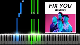Coldplay - Fix You Piano Tutorial
